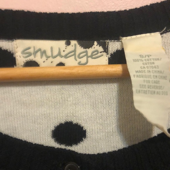 Poke-a-dot black and white cardigan - Picture 3 of 3